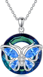 KZX Cat/Dog/Phoenix/Eagle/Whale/Shark/Puffin/Starfish/Chicken/Butterfly/Owl/Bee/Frog/Seahorse Necklace Sterling Silver Animal Pendant Jewelry Gift for Women - Image 15