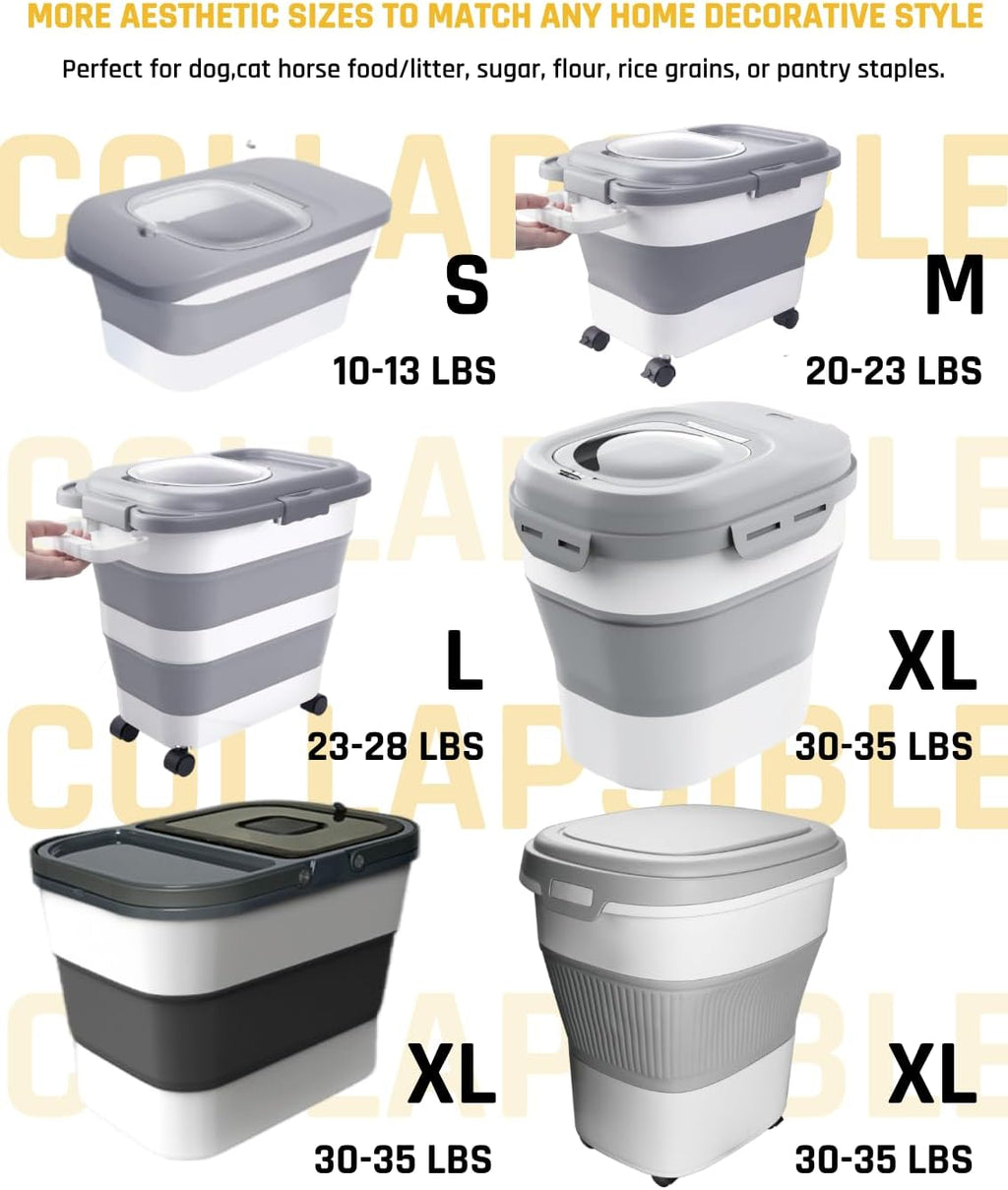Hoytamdar storage container with silicone bowl and scoop in kitchen setting