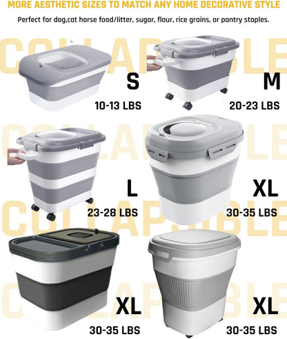 Hoytamdar storage container with silicone bowl and scoop in kitchen setting