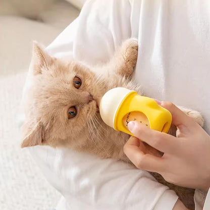 Lenpestia anti-choking kitten feeding bottle disassembled for easy cleaning overview.