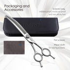 FOGOSP heavy duty pet thinning shears side angle view