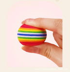 Bepets rainbow EVA foam cat training balls close up