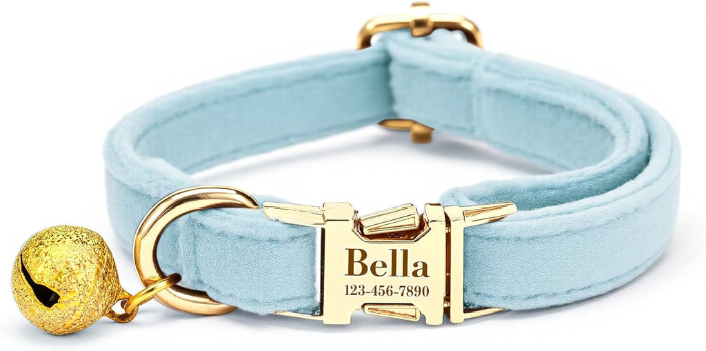 Custom Cat Collar with Bells Personalized Small Cat Collar Engraved Name & Phone Number with Secure Metal Quick-Release Buckle Adjustable (Magenta) - Image 13