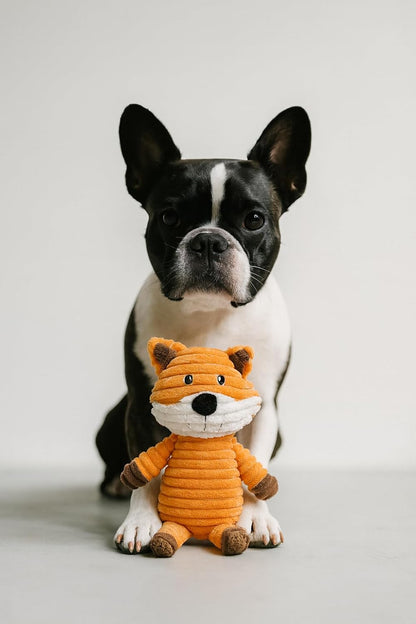 Jalousie lightweight corduroy puppy squeaky toys display