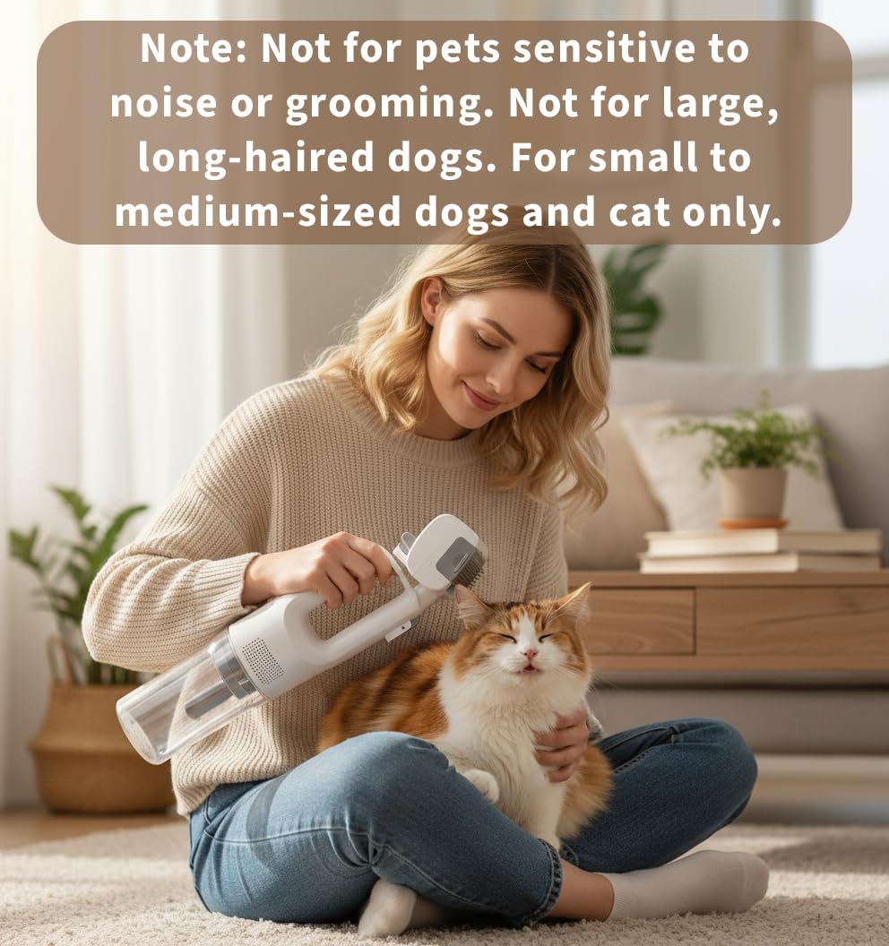 Lightweight pet deshedding slicker brush attachment for effective dog hair management.