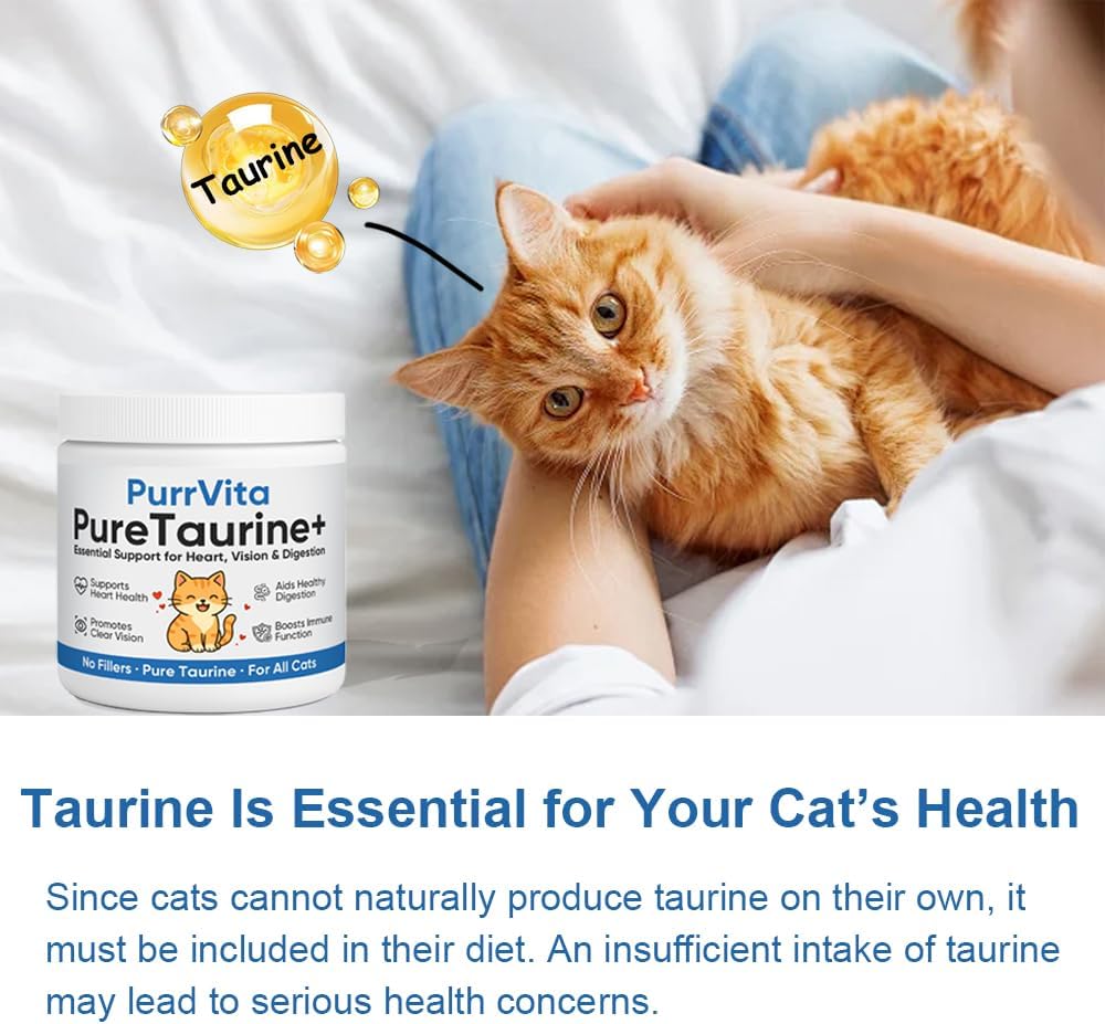 Plynxe PurrVita Pure Taurine supplement for cats unflavored powder texture