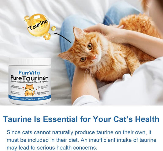 Plynxe PurrVita Pure Taurine supplement for cats unflavored powder texture