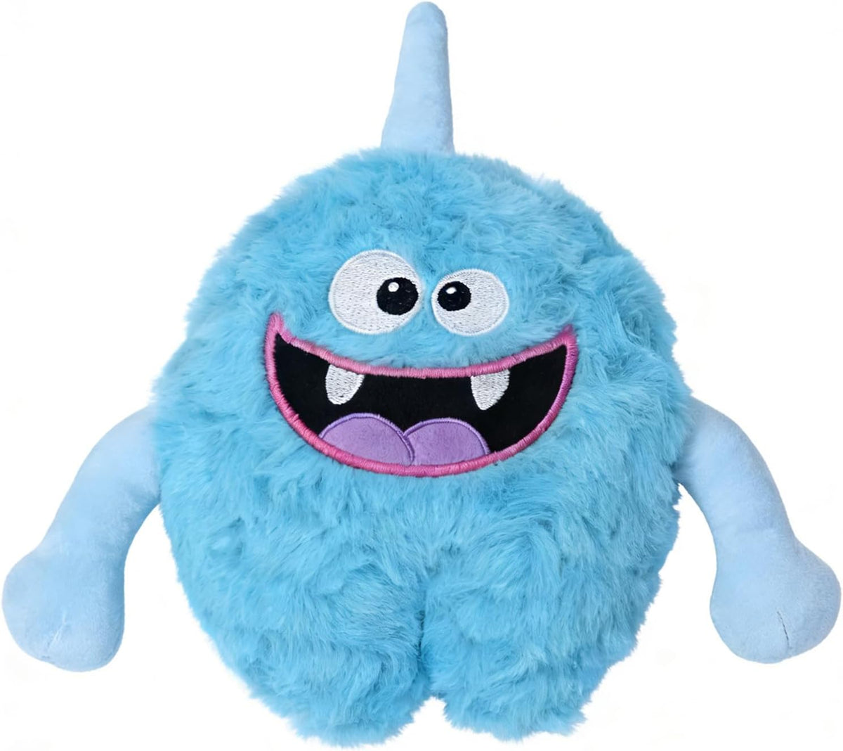 Plush Squeaky Dog Toy, Crinkle Stuffed Dog Toy Keep Them Busy Tug of War Birthday Dog Chew Toy for Small Medium Large Dogs (Blue) - Image 10