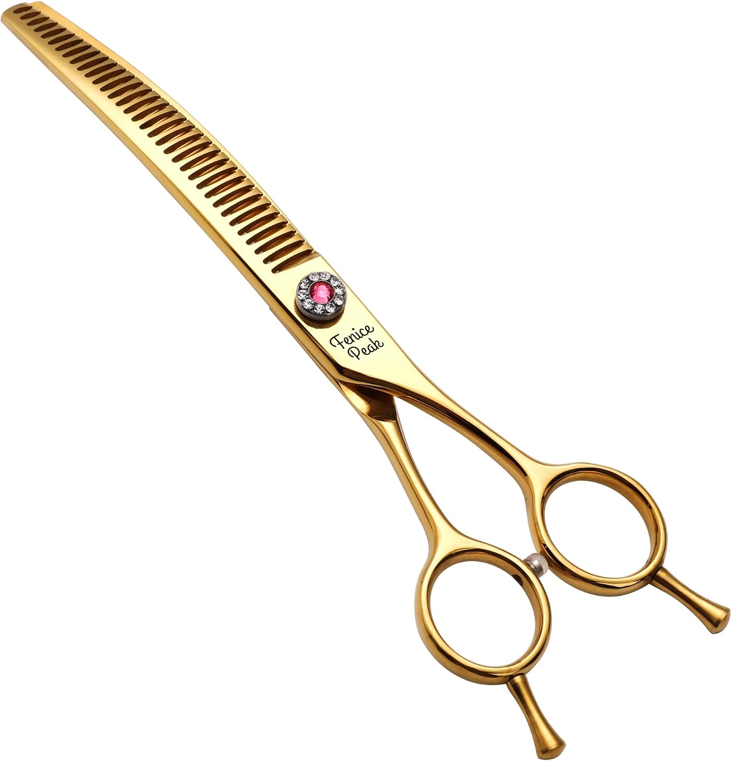 Fenice Peak professional dog grooming scissors showcasing sharp cutting blades.