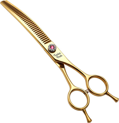 Fenice Peak professional dog grooming scissors showcasing sharp cutting blades.