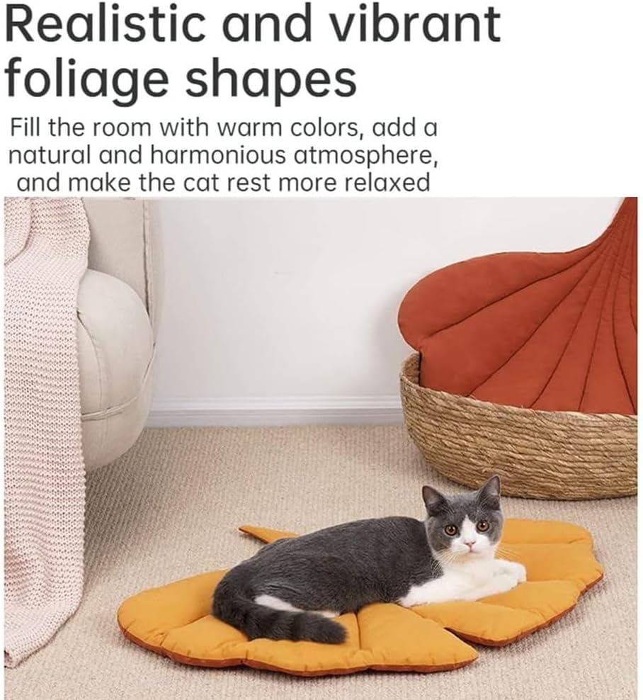 Reversible cotton pet mat showing the high quality stitched quilted leaf veins texture.