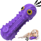Dog engaging with Zikaton squeaky rubber chew toy