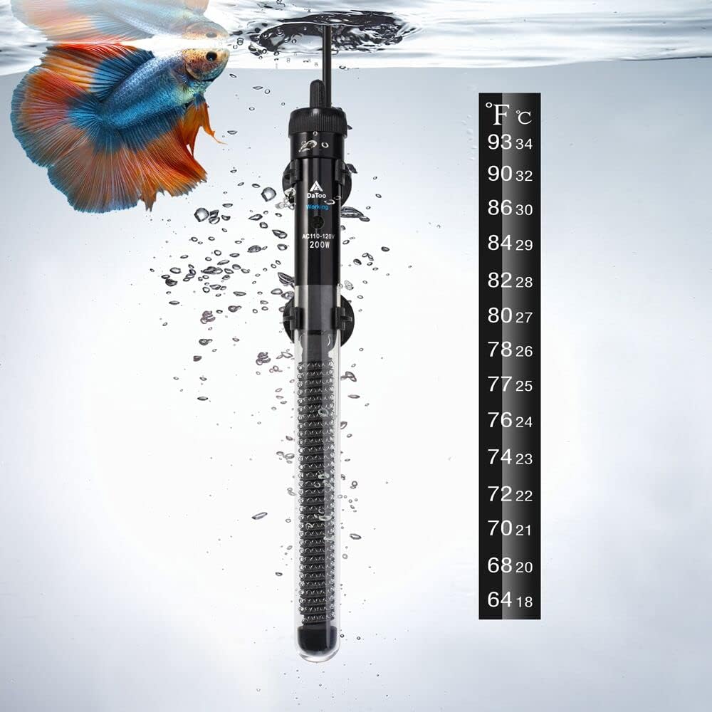DaToo aquarium heater top knob and indicator light