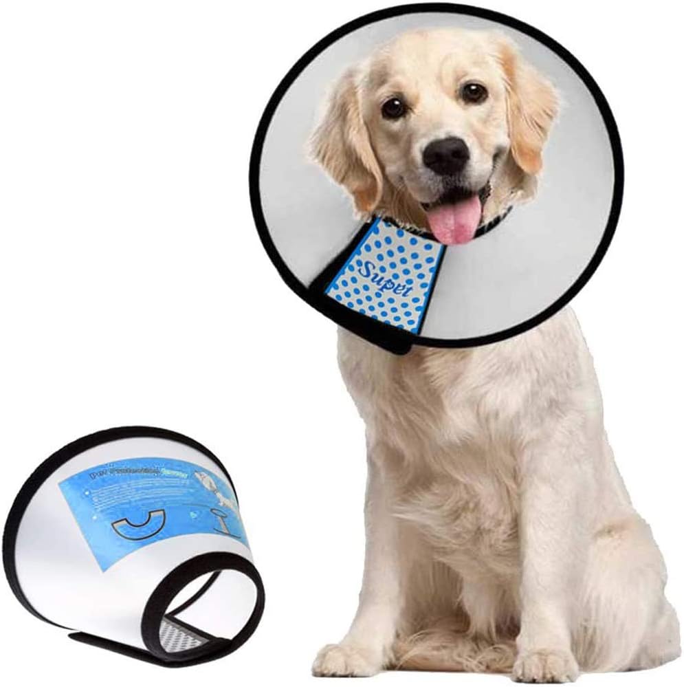 Supet Dog Cone Collar After Surgery to Stop Licking: Adjustable Recovery Elizabeth Collar Alternative for Large Medium Small Dogs, Plastic Pet Head Neck Cone (XS) - Image 14