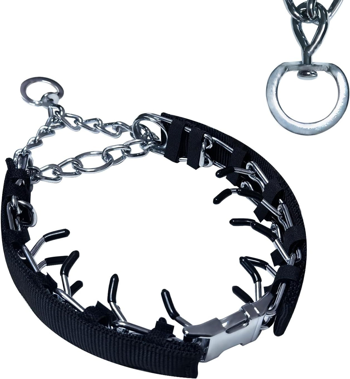 Prong Training Collar for Dogs, Rotating Ring Welding, Adjustable Dog Training Pinch Collar with Quick Release Buckle, for Small Medium Large Dogs - Image 9