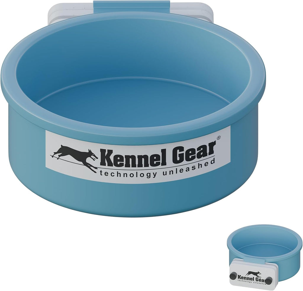 Kennel-Gear travel ready dog crate bowl packaged and ready for use