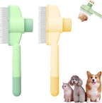 KixMalkinly 2Pcs self-cleaning pet flea comb set front view