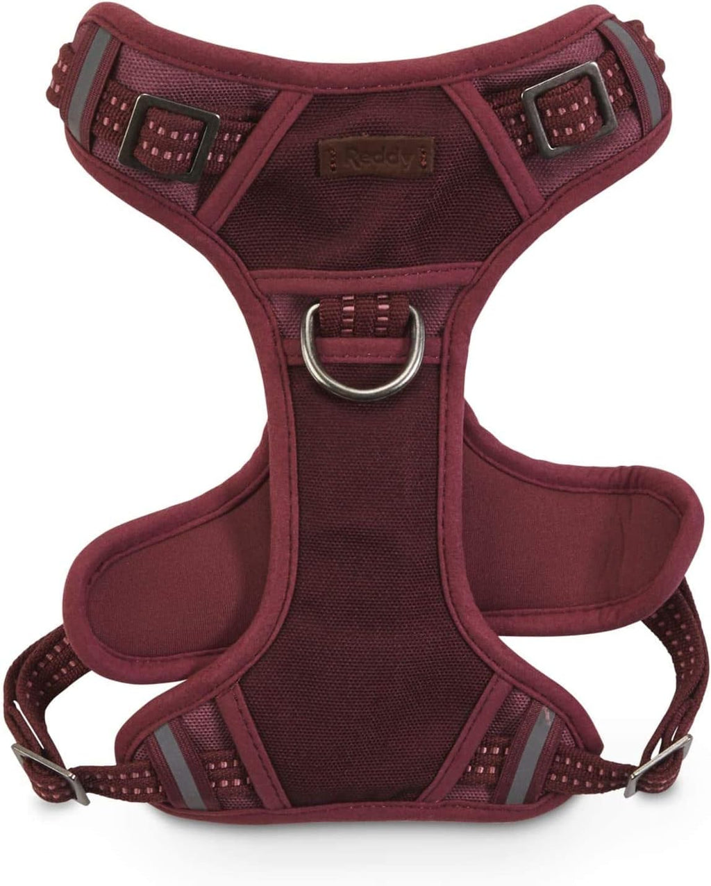 Close up of Reddy canvas dog harness navy neoprene lining