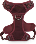 Close up of Reddy canvas dog harness navy neoprene lining