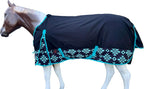 Tech Equestrian horse blanket interior view showing the smooth 210D nylon anti-sweat lining