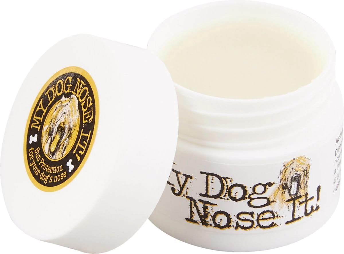 My Dog Nose It 2.75 ounce jar on a bright outdoor background