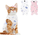 Coppthinktu 2 PCS Cat Recovery Suit for Spay Abdominal Wounds Cat Onesie for Cats After Surgery Recovery Suit Female Breathable E-Collar Alternative Kitten Onesie Anti Licking Small - Image 11