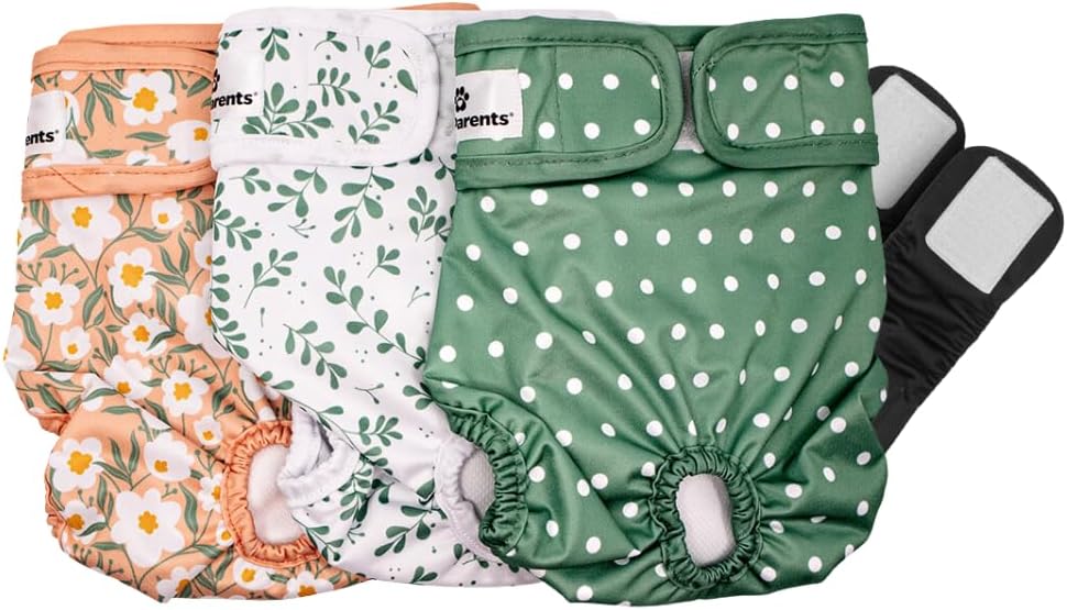 Pet Parents(R) Washable Dog Diapers (3pack) + Extendrs(R) of Durable Doggie Diapers, Premium Dog Diapers Female (Large, Princess) - Image 11