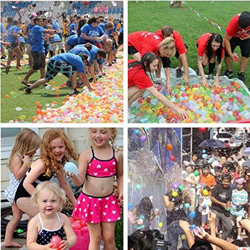 Vibrant multi-color water bombs in shades of blue, green, and orange ready for outdoor summer games.