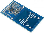 Close up view of the high frequency IC card reader writer chip and SPI pin connections