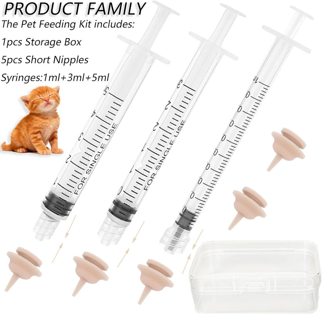 Precise scale markings on the barrel of the YIBIKEHO pet medicine dispenser syringe.
