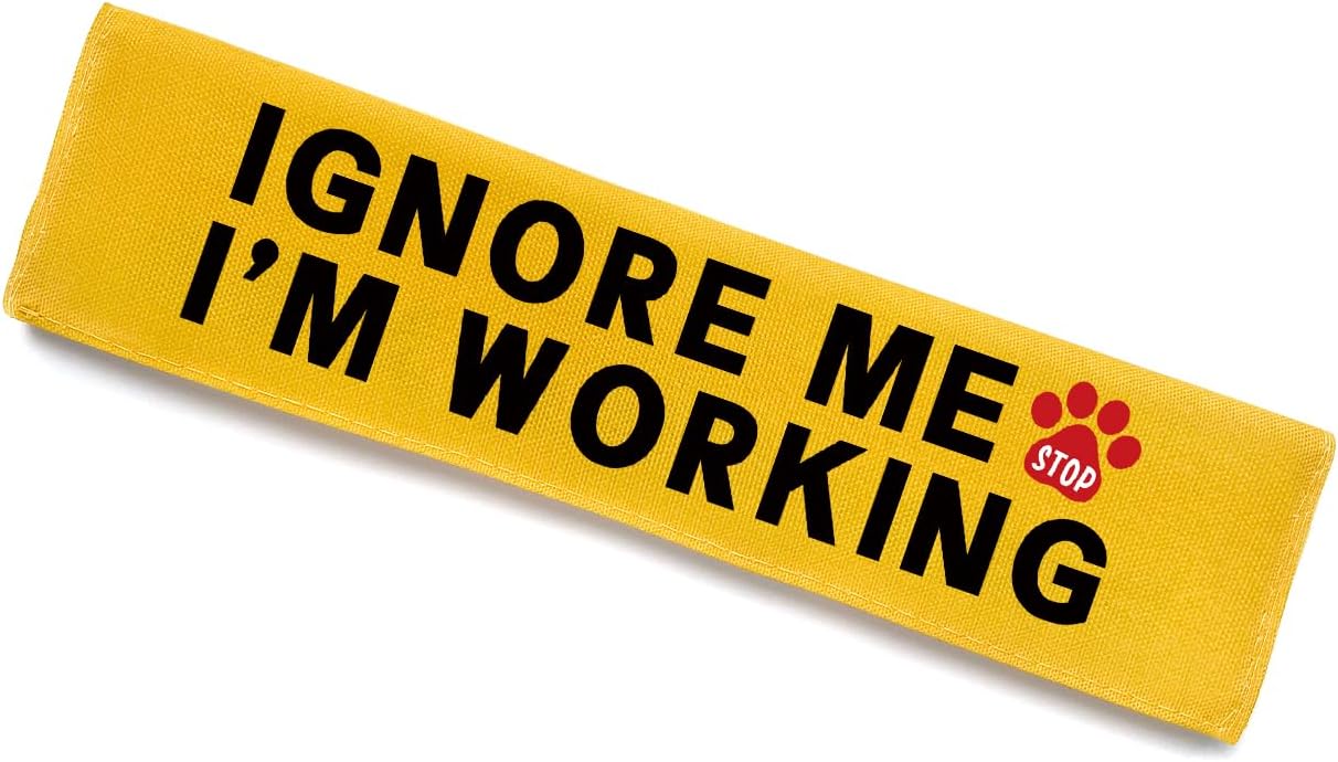 Nervous Please Give Me Space Leash Sleeve, Funny Yellow Dog Leash Wrap Alert Hanging ID Patch Tag, Do Not Pet Patch, Pet Birthday Gifts for Dog Lovers Owners - Image 10