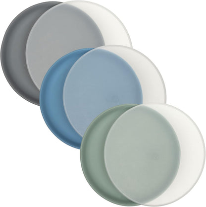 WeeSprout baby and toddler silicone plates with lids front view