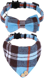 Faleela Breakaway Cat Collar with Bells - 2 Pack Cat Collar with Bells, Cat Collars with Bandana, Accessories for Pet Collars, Adjustable for Cats and Small Dogs - Image 9