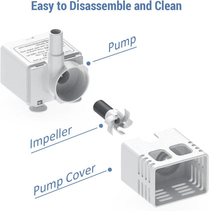 Vented pump cover for Veken pet water dispenser