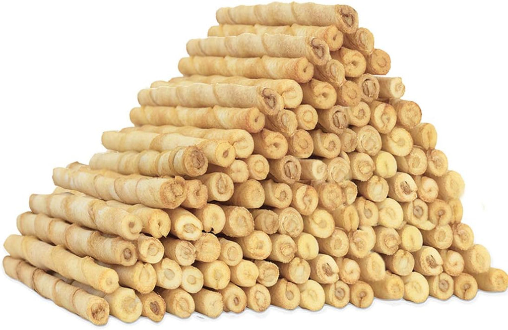 MON2SUN Dog Rawhide Twist Sticks Natural 5 Inch Thin Sticks Rawhide Chews Treats for Puppy and Small Dogs 120 Count - Image 11