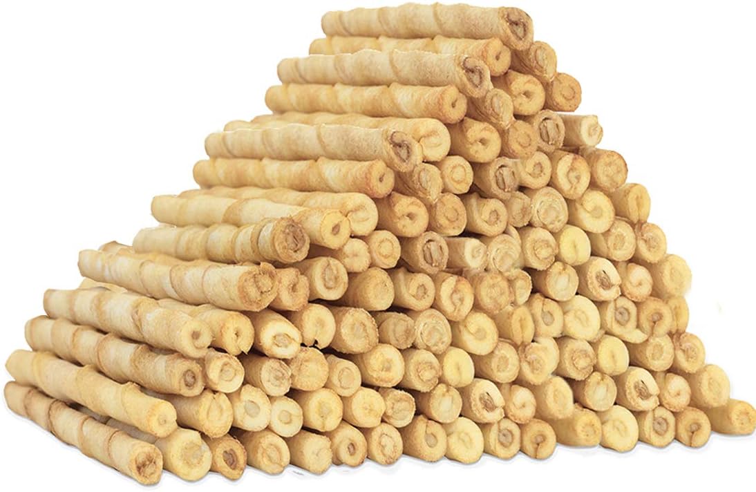 MON2SUN Dog Rawhide Twist Sticks Natural 5 Inch Thin Sticks Rawhide Chews Treats for Puppy and Small Dogs 120 Count - Image 11