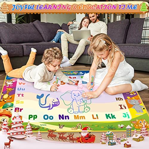 Wedopro toddler aqua magic drawing mat rolled open on a living room floor