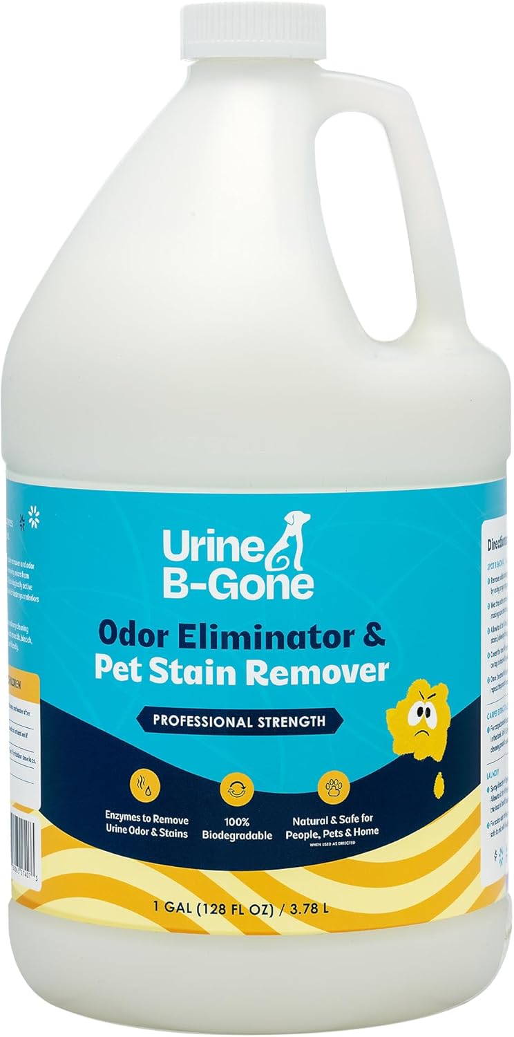 Urine B-Gone, Professional Enzyme Odor Eliminator & Pet Stain Remover, Human, Cat & Dog Urine Cleaner, Effective on Laundry, Carpets & More, Lavender Scent, 1 Gallon - Image 9