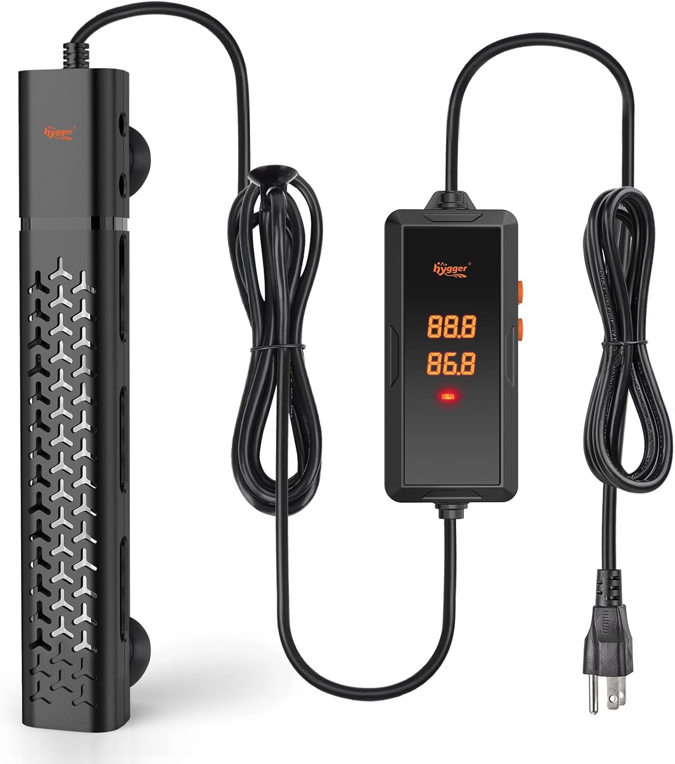 Hygger 300W heater suction cup mounting setup