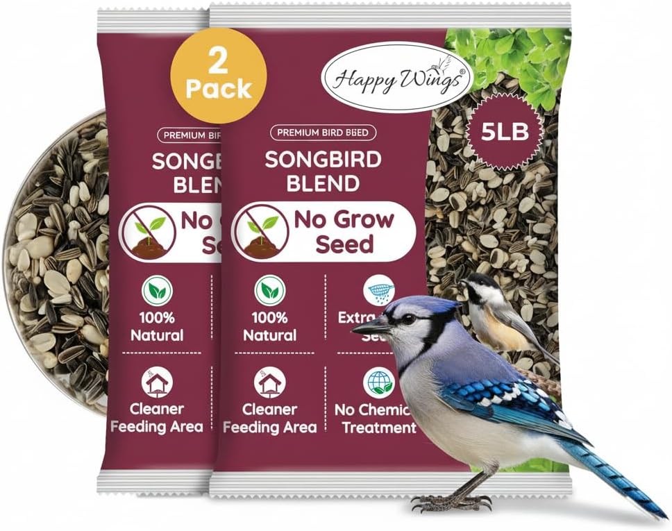 Happy Wings 5LB Songbird Blend Bird Food, Sunflower, Safflower, Peanuts - Image 10