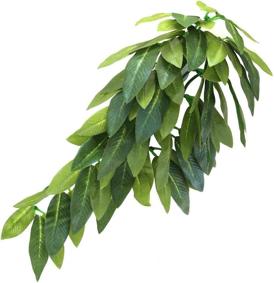 SLSON hanging silk terrarium plant for reptiles front view