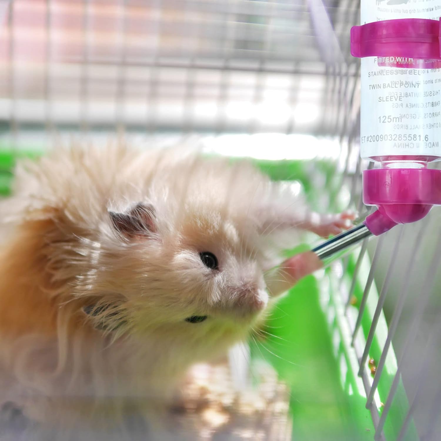 3 Pack Hamster Water Feeder Bottle, 125 ml No-Drip Small Animals Water Dispenser, Pet Hanging Water Bottle for Guinea Pigs, Bunny, Chinchillas, Rabbit - Image 7