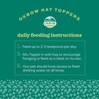 Oxbow small pet treat packaging highlighting the two ounce bag size details