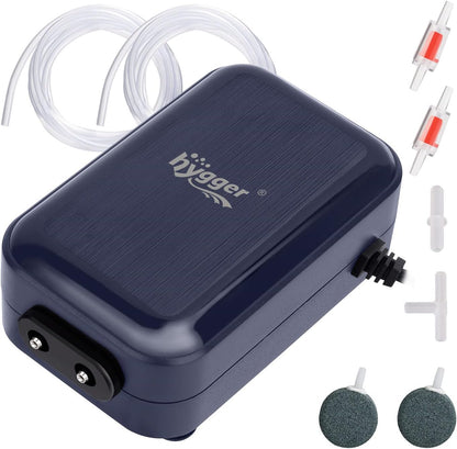 hygger Aquarium Air Pump,Adjustable Oxygen PumpSilent Powerful Aerator Pump 2W/3W/4.5W/6W/ 1/2 Air Outlets Ultra for Up to 100 Gallon Tank - Image 9