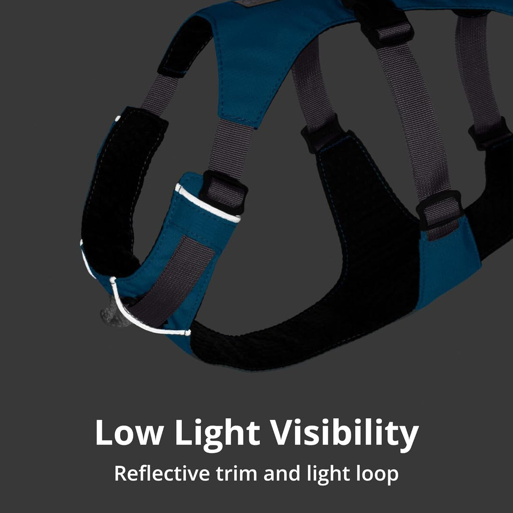 Ruffwear Flagline Dog Harness reflective trim detail for low light safety