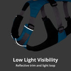 Ruffwear Flagline Dog Harness reflective trim detail for low light safety