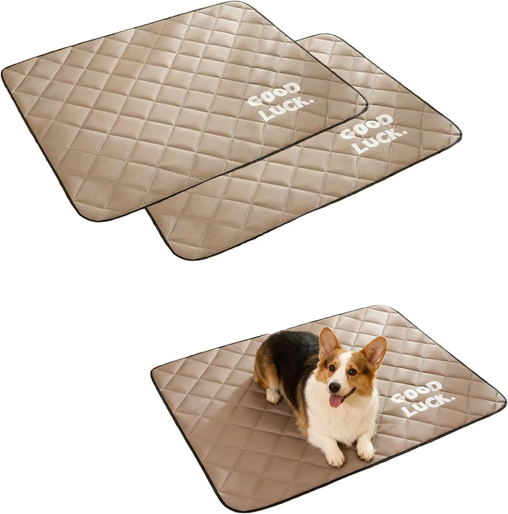 Neuqiho 2-pack waterproof dog crate pad front view