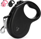 Enrgticdg 16ft retractable dog leash front view in black