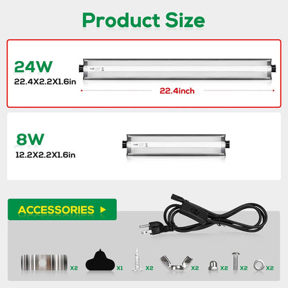 High output T5 reptile lighting kit with polished reflector close up