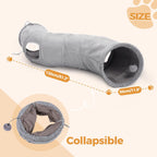 PAWZ Road cat tunnel angled view displaying built in peekholes